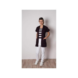 TUNIQUE FEMME SELMA PRUNE ET BLANC