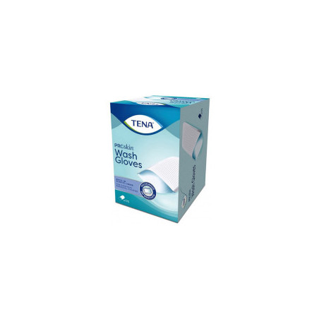 GANTS DE TOILETTE PLASTIFIÉS TENA PROSKIN WASH GLOVES 80G