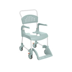 CHAISE DE DOUCHE A ROULETTES CLEAN  BLANC