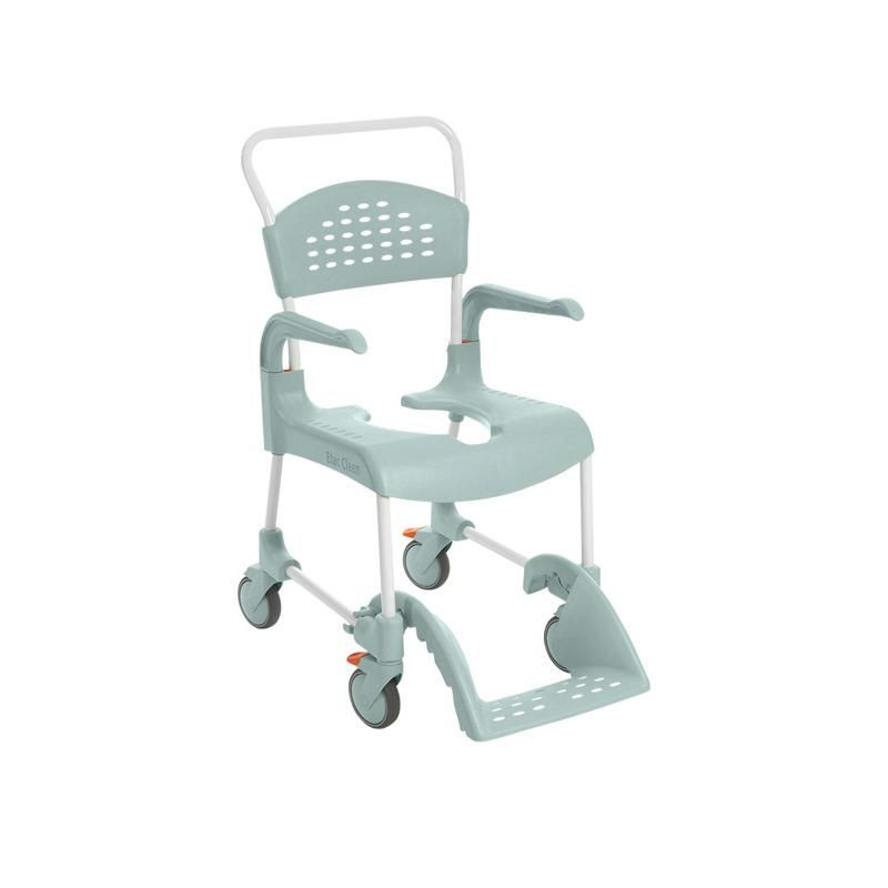 CHAISE DE DOUCHE A ROULETTES CLEAN  BLANC
