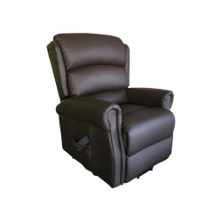 FAUTEUIL RELEVEUR RENAISSANCE  - SIMILI-CUIR CHOCOLAT