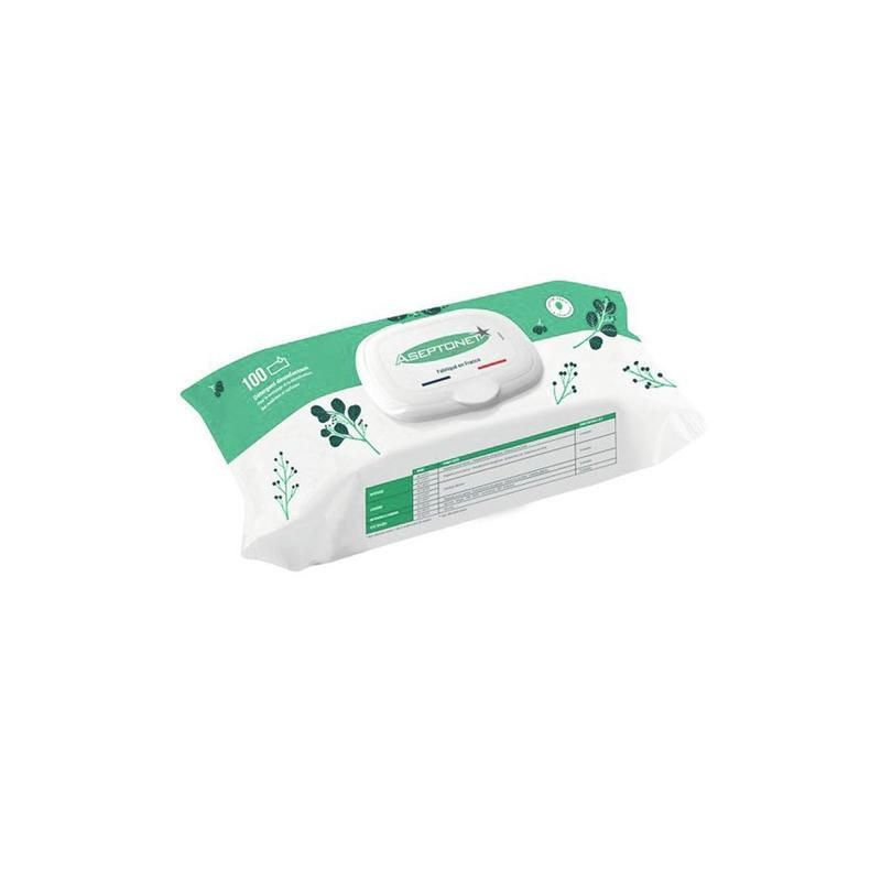LINGETTES EPAISSES ASEPTONET X100 SANS ALCOOL