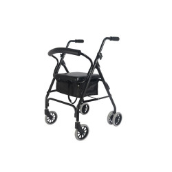 ROLLATOR 6 ROUES FREINS A PRESSION