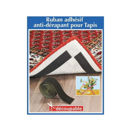 RUBAN ADHESIF ANTIDERAPANT POUR TAPIS