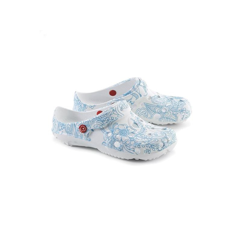 SABOTS GLOBULE MOTIF MANDALA BLEU