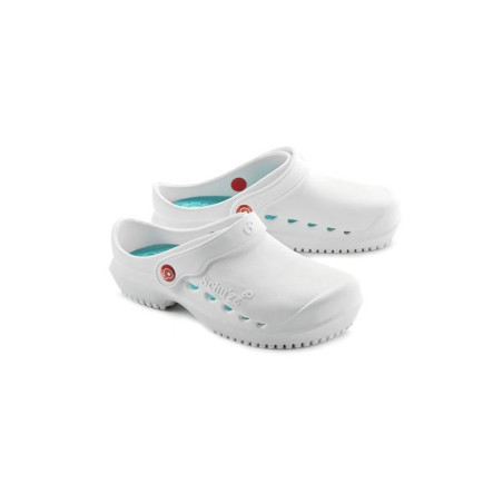 SABOTS PROTEC BLANC ET BLEU PETROLE