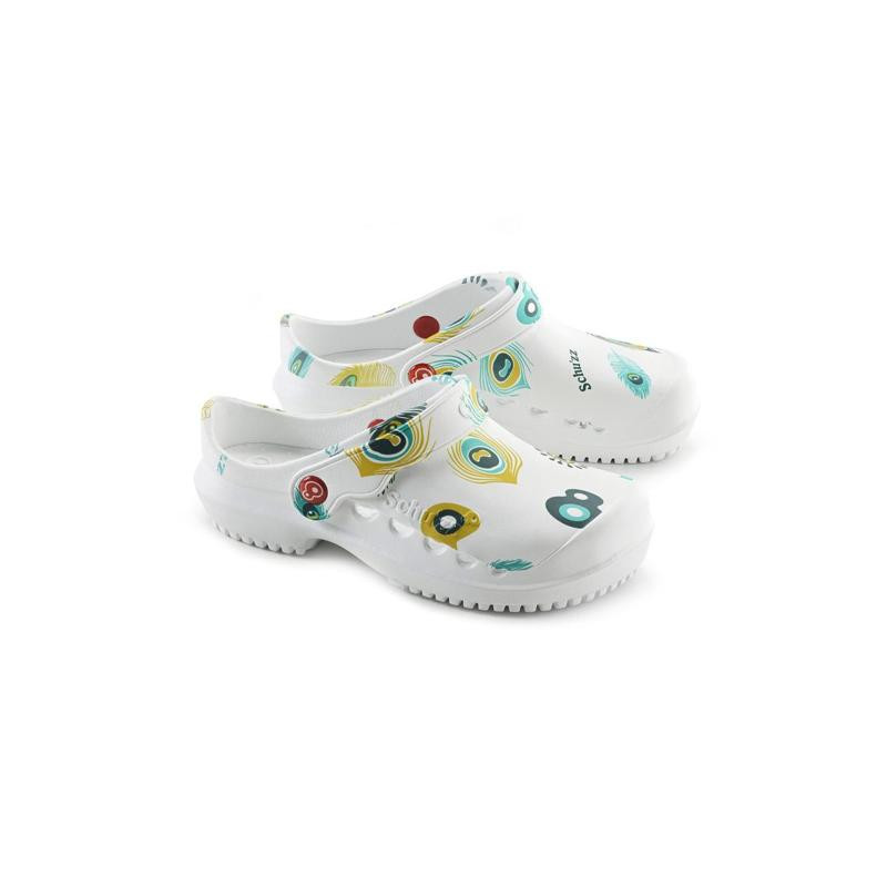 SABOTS PROTEC MOTIF PLUME DE PAON